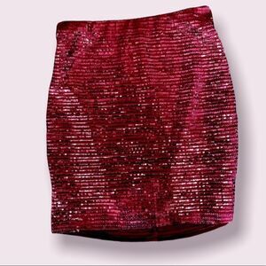 Favlux Shimmery Velvet Maroon Skirt